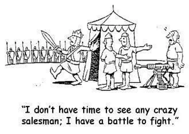 Cartoon illustrating how project pressures can prevent engineers from reviewing useful equipment information.